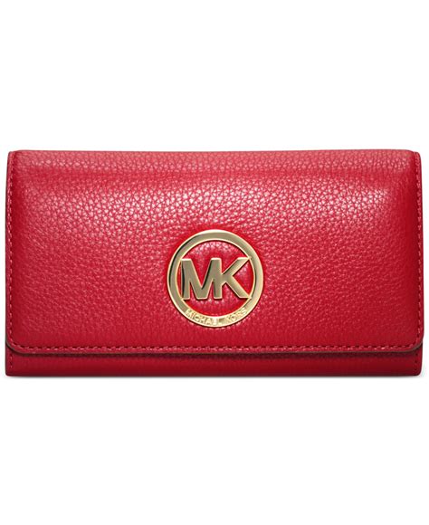 michael kors red and black wallet|Michael Kors bifold wallet women's.